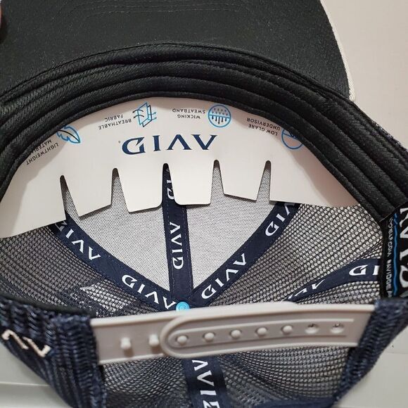Avid Tuna Mericana Trucker Hat / Cap Adjustable Snapback MH32006 Gray/Navy Blue - Picture 9 of 10